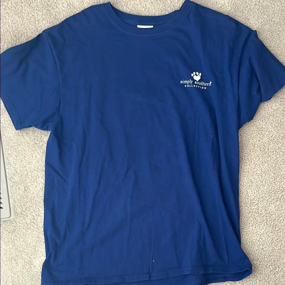 Simply Southern Navy Tee with Puppy and Hat Graphic - Picture 4 of 6